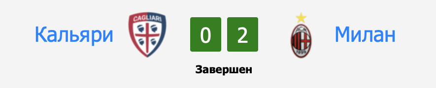Кальяри - Милан